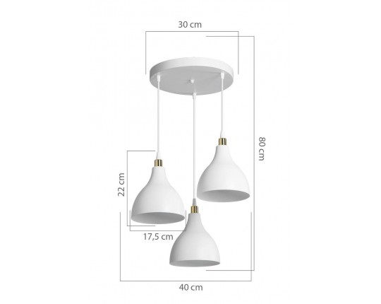 Подвесная люстра Toplight Marjory TL1615H-03WH