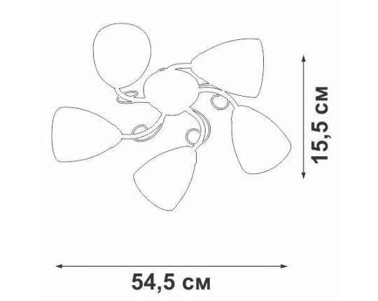 Потолочная люстра Vitaluce V3886-9/5PL