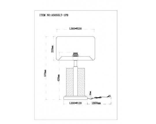 Настольная лампа Arte Lamp Varum A5055LT-1PB