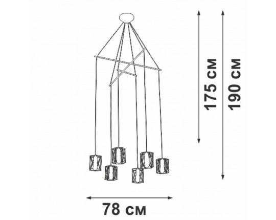 Подвесная люстра Vitaluce V3028-1/6S