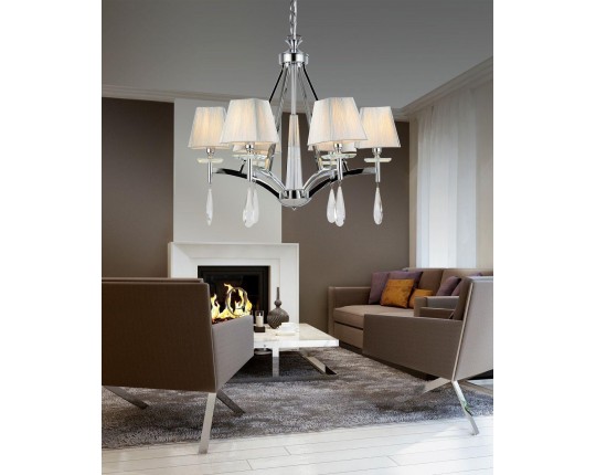 Подвесная люстра Lumina Deco Valentina LDP 1240-6 CHR