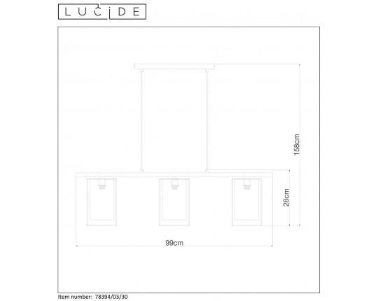 Подвесная люстра Lucide Dounia 78394/03/30