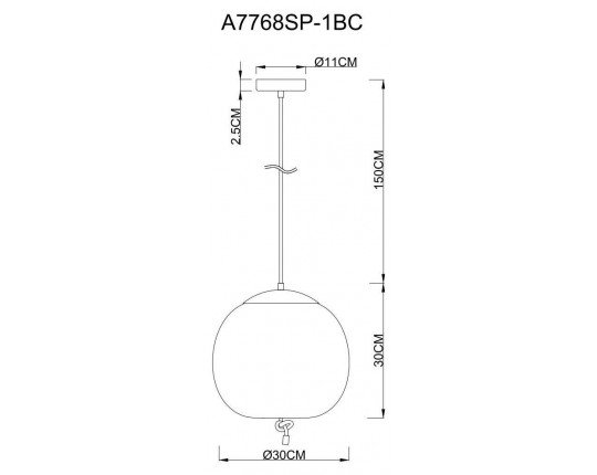 Подвесной светодиодный светильник Arte Lamp Cody A7768SP-1BC