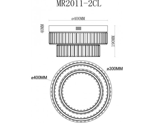 Потолочный светодиодный светильник MyFar Irina MR2011-2CL