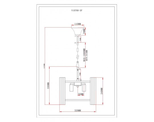 Подвесная люстра Moderli Monte V10780-3P