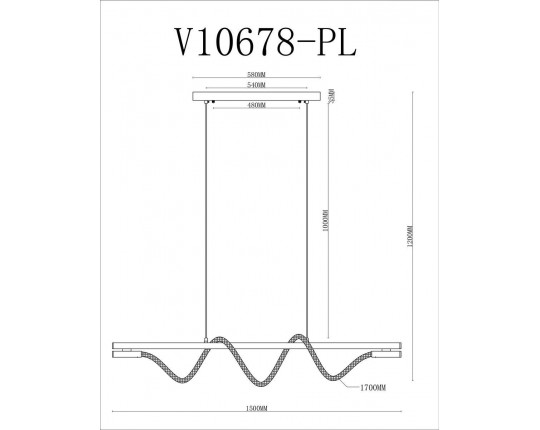 Подвесной светодиодный светильник Moderli True V10678-PL