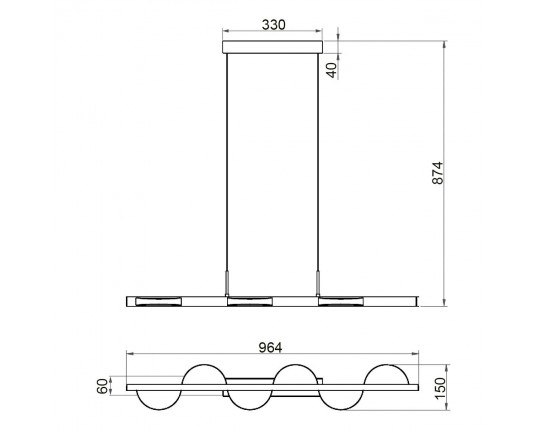 Подвесной светильник Vele Luce Drop VL7194P06