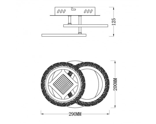 Потолочная светодиодная люстра Escada Mira 10214/2LED