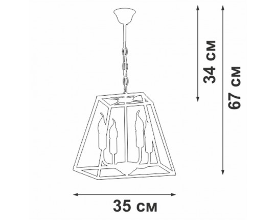 Подвесная люстра Vitaluce V4237-0/4