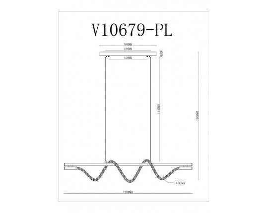 Подвесной светодиодный светильник Moderli True V10679-PL