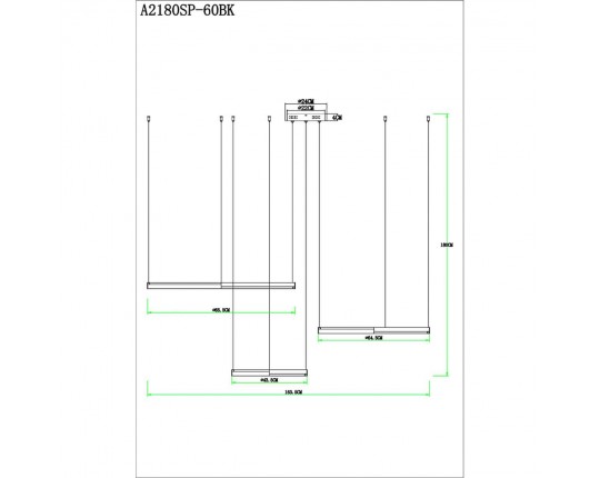 Подвесная светодиодная люстра Arte Lamp Alfie A2180SP-60BK