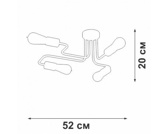 Потолочная люстра Vitaluce V4196-1/4PL