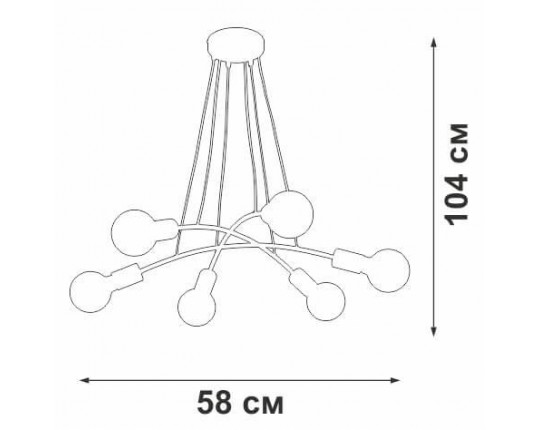 Подвесная люстра Vitaluce V4989-1/6S