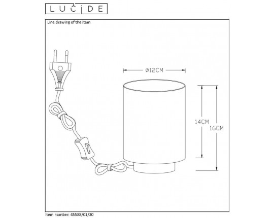 Настольная лампа Lucide Suzy 45588/01/30