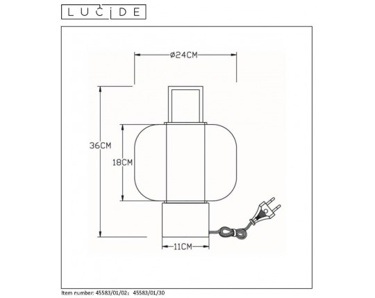 Настольная лампа Lucide Sofia 45583/01/30