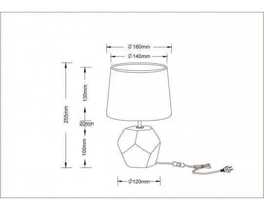 Настольная лампа Arte Lamp Zibal A5005LT-1WH