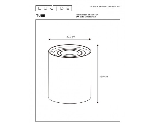 Настольная лампа Lucide Tube 22552/05/31