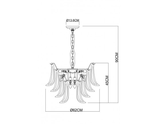 Подвесная люстра Arte Lamp Maya A4072LM-9GO