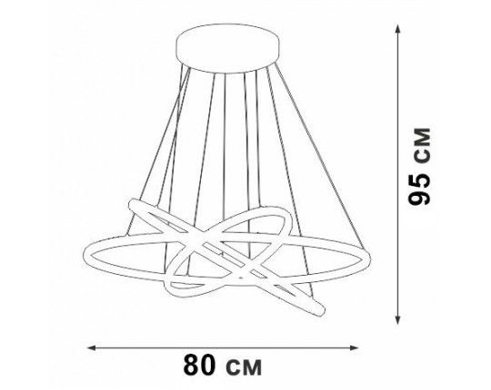 Подвесная светодиодная люстра Vitaluce V04628-03/3S