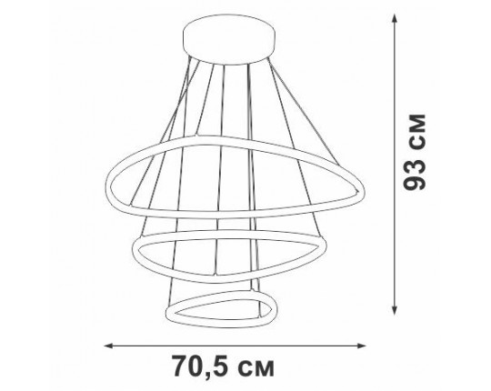 Подвесная светодиодная люстра Vitaluce V04624-03/3S