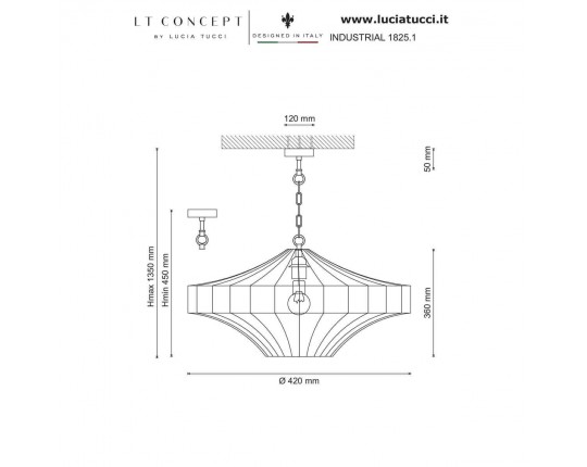 Подвесной светильник Lucia Tucci Industrial 1825.1