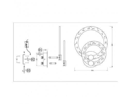 Настенный светильник Seven Fires Мейна SF7015/2W-SGD