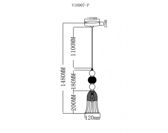 Подвесной светильник Moderli Glassy V10907-P