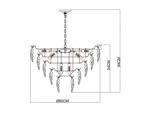 Подвесная люстра Arte Lamp Lilly A4070LM-12GO