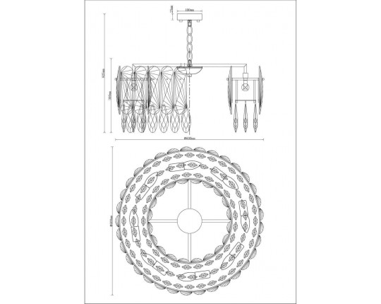 Подвесная люстра Moderli Mery V9040-8P