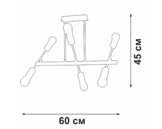 Потолочная люстра Vitaluce V3010-1/6PL