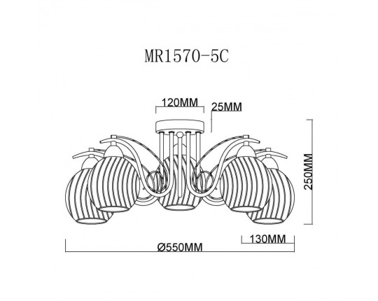 Потолочная люстра MyFar Daniella MR1570-5C
