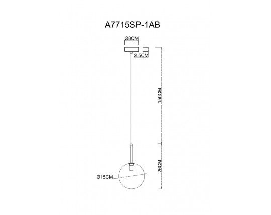 Подвесной светильник Arte Lamp Cameron A7715SP-1AB