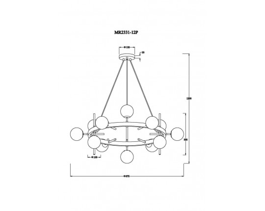 Подвесная люстра MyFar Robert MR2331-12P