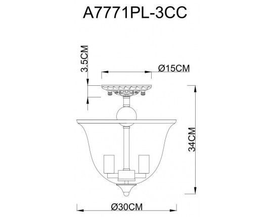 Потолочный светильник Arte Lamp Bell A7771PL-3CC