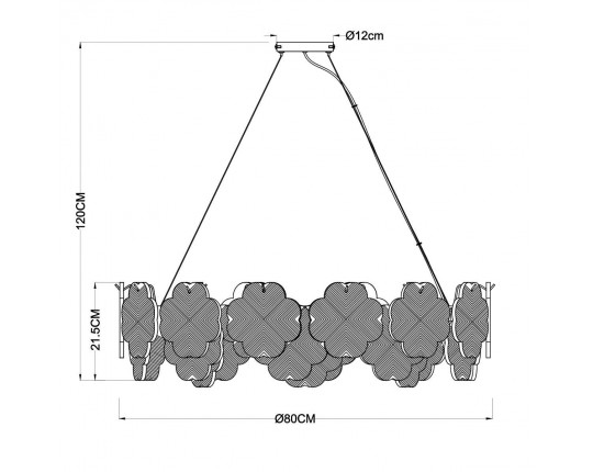 Подвесная люстра Arte Lamp Mallika A4077SP-10GO