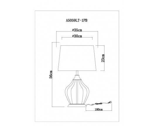 Настольная лампа Arte Lamp Baymont A5059LT-1PB