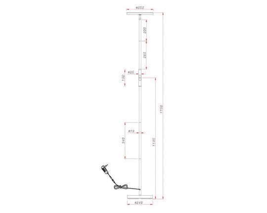 Торшер Arte Lamp Sceptrum A1822PN-1BK