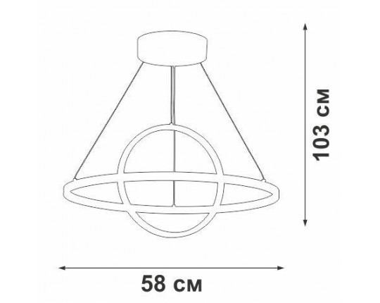 Подвесной светодиодный светильник Vitaluce V4676-1/2S