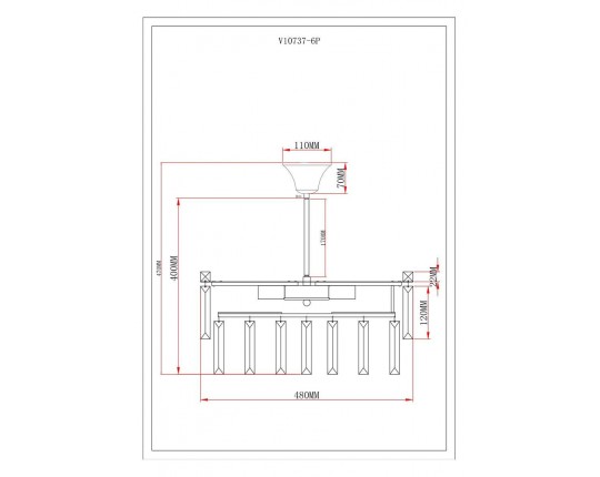 Потолочная люстра Moderli Crystal V10737-6P