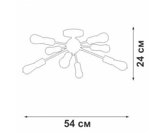 Потолочная люстра Vitaluce V3763-1/8PL