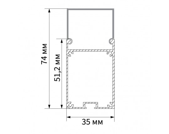 Профиль алюминиевый накладной Feron CAB266 10377