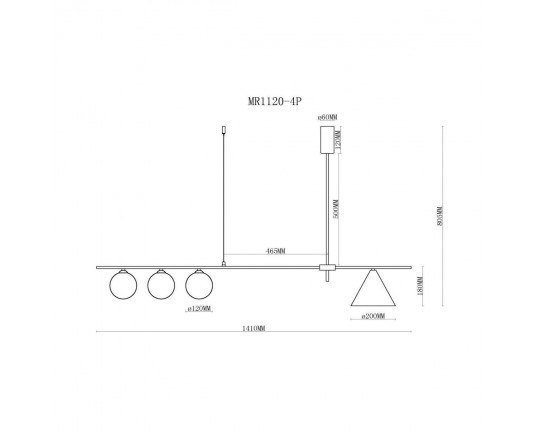 Подвесной светильник MyFar Elena MR1120-4P