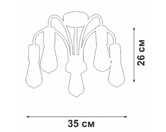 Потолочная люстра Vitaluce V3024-1/5PL