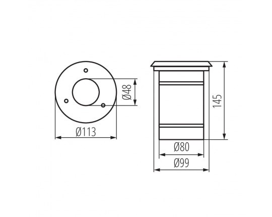 Грунтовый светильник Kanlux BERG DL-10O 7172