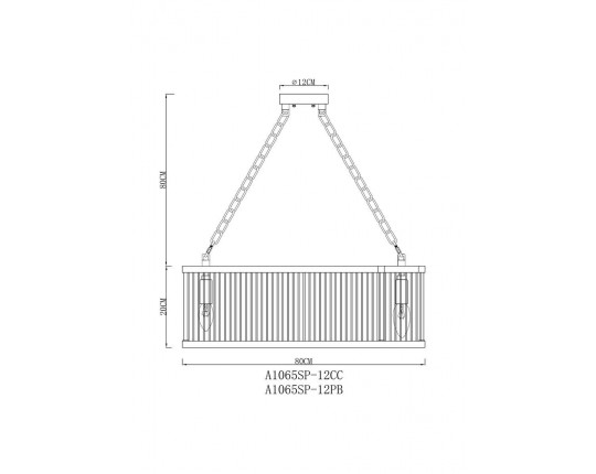 Подвесная люстра Arte Lamp Anetta A1065SP-12PB