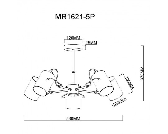 Потолочная люстра MyFar Sara MR1621-5P