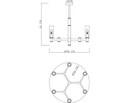 Подвесная люстра Divinare Barolo 2654/17 LM-6