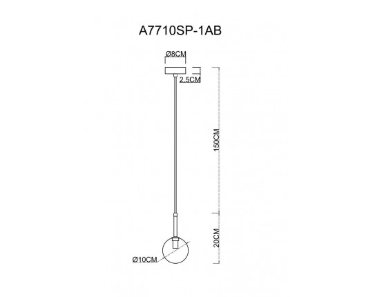 Подвесной светильник Arte Lamp Cameron A7710SP-1AB