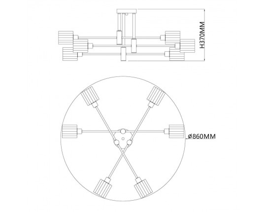 Потолочная люстра Escada Reflex 1140/6P