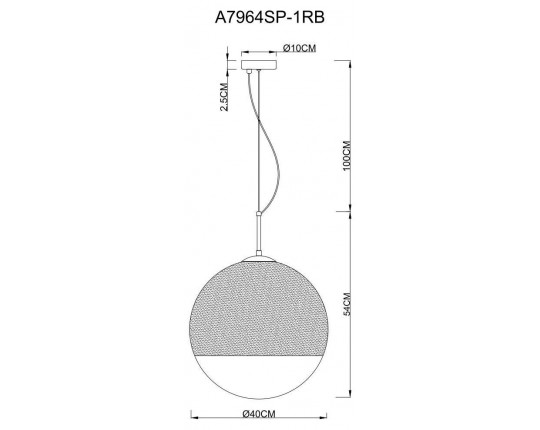 Подвесной светильник Arte Lamp Jupiter Copper A7964SP-1RB